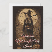ヴィンテージビクトリアン魔法ハローウィンパーティ 招待状 (正面)