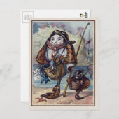 ヴィンテージビクトリアン魚 ポストカード (正面/裏面)