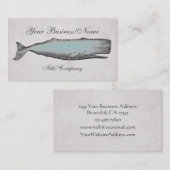 ヴィンテージビクトリアン鯨 名刺 (正面/裏面)