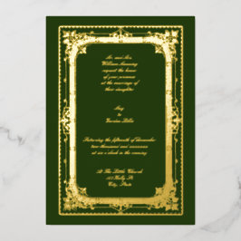 ヴィンテージビクトリアン1870年代結婚時代 箔招待状