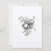 ヴィンテージビクトリアン1873シンプルフローラ枠 招待状 (裏面)