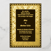 ヴィンテージビクトリアン1882縁ど年 箔招待状 (正面)