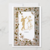 ヴィンテージビクトリアン1884年フローラデイジー結婚ズ 招待状 (裏面)