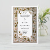 ヴィンテージビクトリアン1884年フローラデイジー結婚ズ 招待状 (スタンド正面)