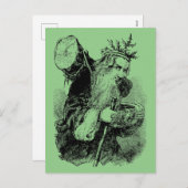 ヴィンテージビクトリアン1884年父クリスマス シーズンポストカード (正面/裏面)