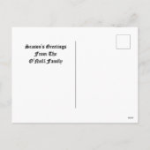 ヴィンテージビクトリアン1884年父クリスマス シーズンポストカード (裏面)