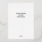 ヴィンテージビクトリアン1884年父クリスマス 箔シーズンカード (裏面)