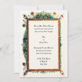 ヴィンテージビクトリアン1893華美年結婚代 招待状