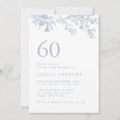 ヴィンテージビクトリアン60誕生日 招待状 (正面)