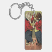 ヴィンテージビクトリアン、ゲイ、踊りクマ キーホルダー (正面左)