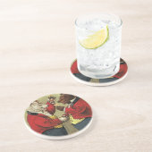 ヴィンテージビクトリアン、ゲイ、踊りクマ コースター (側面)