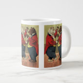 ヴィンテージビクトリアン、ゲイ、踊りクマ ジャンボコーヒーマグカップ (正面右)