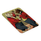 ヴィンテージビクトリアン、ゲイ、踊りクマ マグネット (右側)