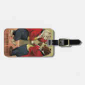 ヴィンテージビクトリアン、ゲイ、踊りクマ ラゲッジタグ (正面横)