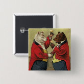 ヴィンテージビクトリアン、ゲイ、踊りクマ 缶バッジ (正面&裏面)