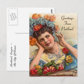 ヴィンテージビクトリアン&バラポートランドまたはポストカード ポストカード (正面/裏面)