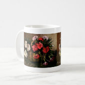 ヴィンテージビクトリアン、フローラカーネーション コーヒーマグカップ (正面左)