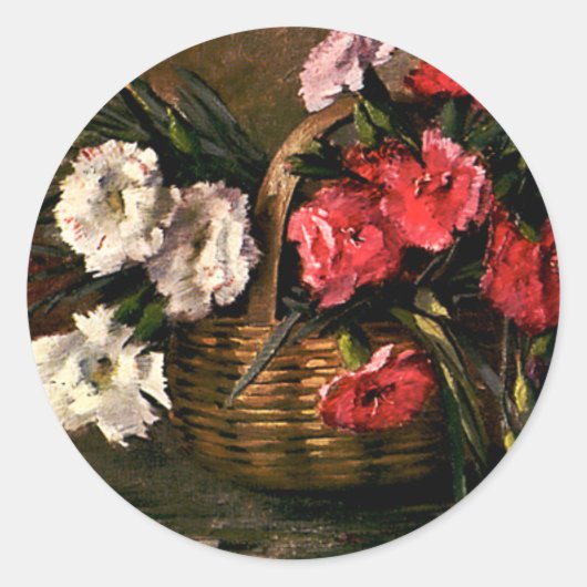 ヴィンテージビクトリアン、フローラカーネーション ラウンドシール (正面)