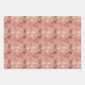 ヴィンテージビクトリアン・マルサラ・金ゴールド・ダマスク ラッピングペーパーシート (正面3)