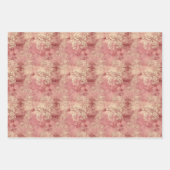 ヴィンテージビクトリアン・マルサラ・金ゴールド・ダマスク ラッピングペーパーシート (正面2)