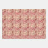 ヴィンテージビクトリアン・マルサラ・金ゴールド・ダマスク ラッピングペーパーシート (正面)