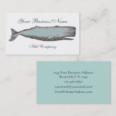 ヴィンテージビクトリアン～白、灰色、水色 名刺 (正面/裏面)