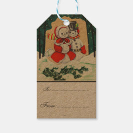 ヴィンテージビクトリアン，素朴，クリスマス，パターン， ギフトタグ