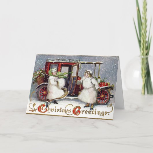 ヴィンテージビクトリアン、c1912年クリスマス シーズンカード (正面)