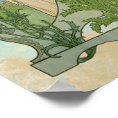 *~*ヴィンテージビクトリアンAR23女性ビーチアールヌーボー ポスター (角)