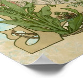 *ヴィンテージビクトリアンAR23女性歩くアールヌーボー ポスター (角)