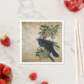 ヴィンテージビクトリアンRaven Decompage – ゴシック圏 スタンダードカクテルナプキン (インサイチュ)