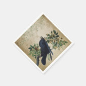 ヴィンテージビクトリアンRaven Decompage – ゴシック圏 スタンダードカクテルナプキン (角)