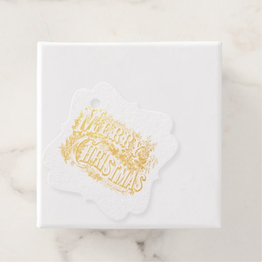 ヴィンテージビクトリア書道クリスマスタグ フェイバータグ (箱)