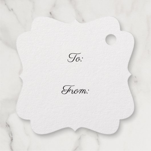 ヴィンテージビクトリア書道クリスマスタグ フェイバータグ (裏面)