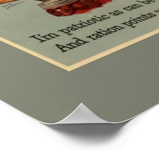 ヴィンテージビクトリーガーデンもちろん私は第2次世界大戦 ポスター (角)