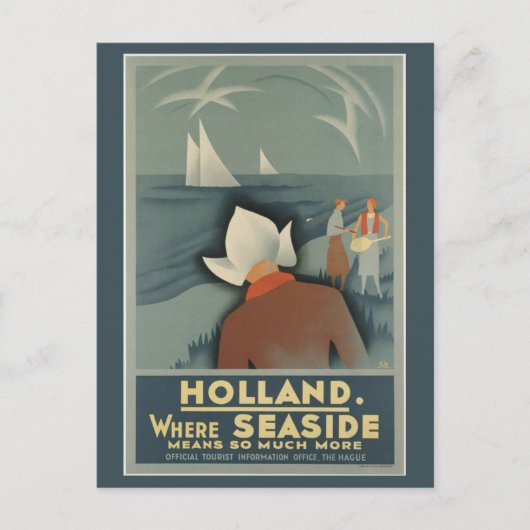 ヴィンテージビジットオランダレトロ観光旅行 ポストカード (正面)