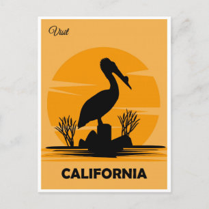 ヴィンテージビジットカリフォルニアペリカントラベル ポストカード