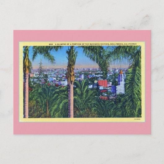 ヴィンテージビジネスセクションハリウッドCAL ポストカード (正面)