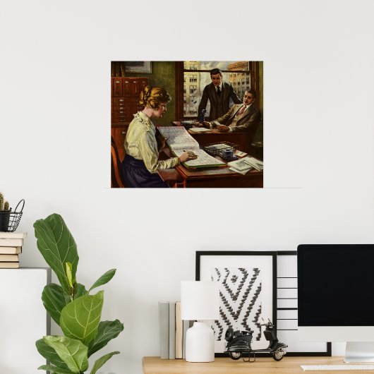 ヴィンテージビジネス会議、役員とのオフィス ポスター (ホームオフィス)