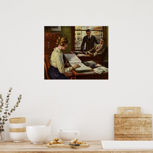 ヴィンテージビジネス会議、役員とのオフィス ポスター (キッチン)