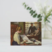 ヴィンテージビジネス会議、役員とのオフィス ポストカード (スタンド正面)