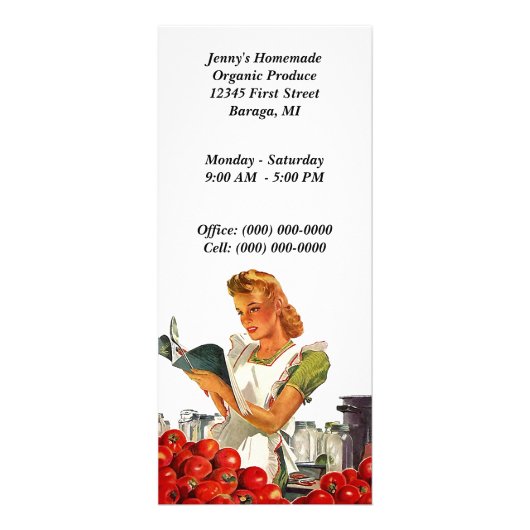 ヴィンテージビジネス家の缶詰になる市場の棚カード ラックカード (正面)