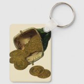 ヴィンテージビジネス金融、金ゴールドコイン財布 キーホルダー (裏面)