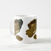 ヴィンテージビジネス金融、金ゴールドコイン財布 コーヒーマグカップ (正面左)