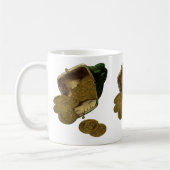 ヴィンテージビジネス金融、金ゴールドコイン財布 コーヒーマグカップ (左)