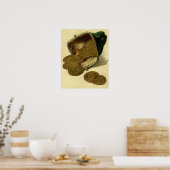 ヴィンテージビジネス金融、金ゴールドコイン財布 ポスター (キッチン)