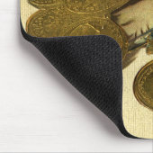 ヴィンテージビジネス金融、金ゴールドコイン財布 マウスパッド (コーナー)