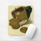 ヴィンテージビジネス金融、金ゴールドコイン財布 マウスパッド (マウス)