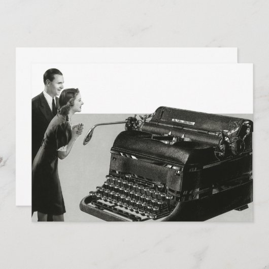 ヴィンテージビジネス、アンティークオフィスマニュアルタイプライター (正面/裏面)