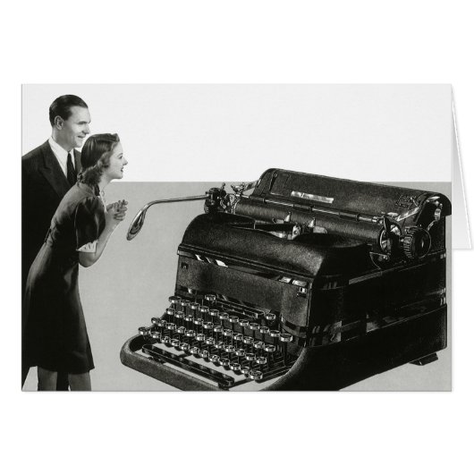 ヴィンテージビジネス、アンティークオフィスマニュアルタイプライター (正面横)